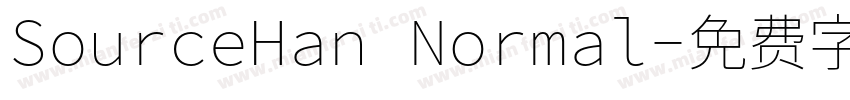 SourceHan Normal字体转换